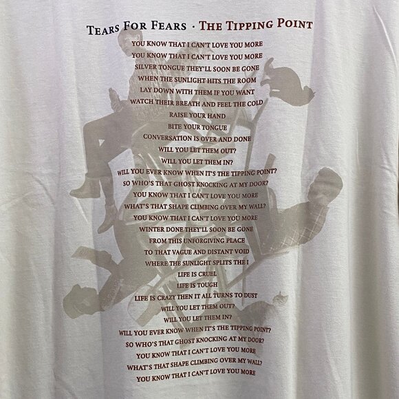 Tears for Fears: The Tipping Point concert t-shirt - size XL NWOT - Picture 5 of 5